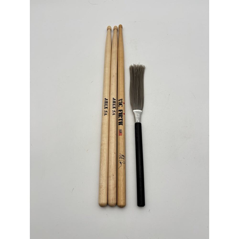 Two- ARLX 5A Drum Sticks One - Vic Firth Drum Stick And 1 Wire Drum Stick